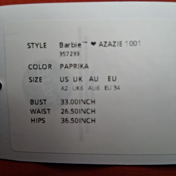 New Barbie x Azazie Paprika Ruffle Maxi Sheath Bow Chiffon Dress - Picture 7 of 12